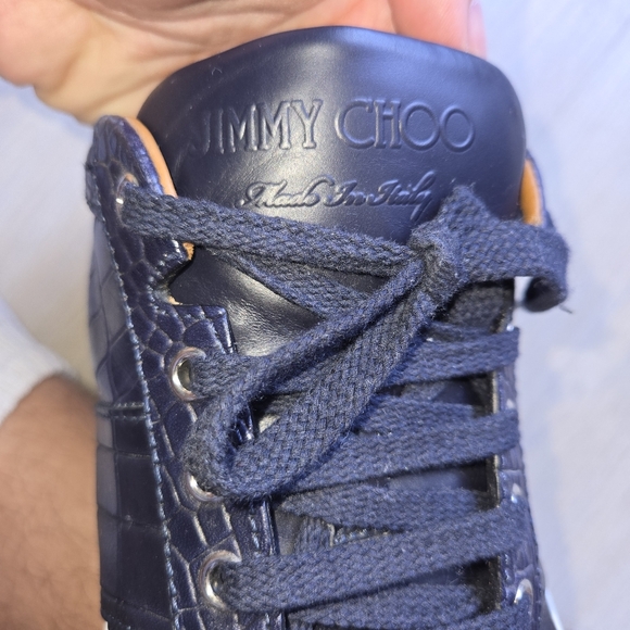 Jimmy Choo Leather Animal Print Men's Sneakers - Picture 6 of 11